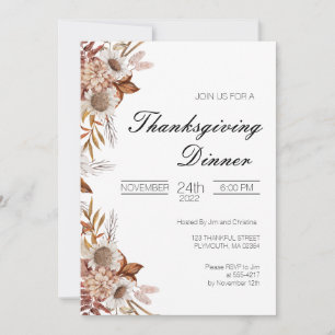 Dîner d'action de grâces Invitation