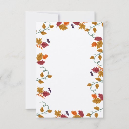 Dîner d'action de grâces Invitation (Dos)