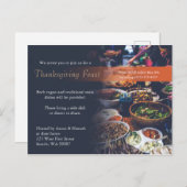 Dîner d'action de grâces Invitation (Devant / Derrière)