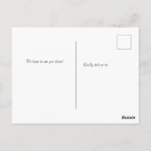 Dîner d'action de grâces Invitation (Dos)