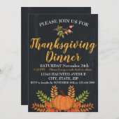 Dîner d'action de grâces Invitation (Devant / Derrière)