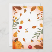 Dîner d'action de grâces Invitation (Dos)