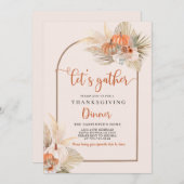 Dîner d'action de grâces Invitation (Devant / Derrière)