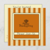 Dîner d'action de grâces Invitation (Devant / Derrière)