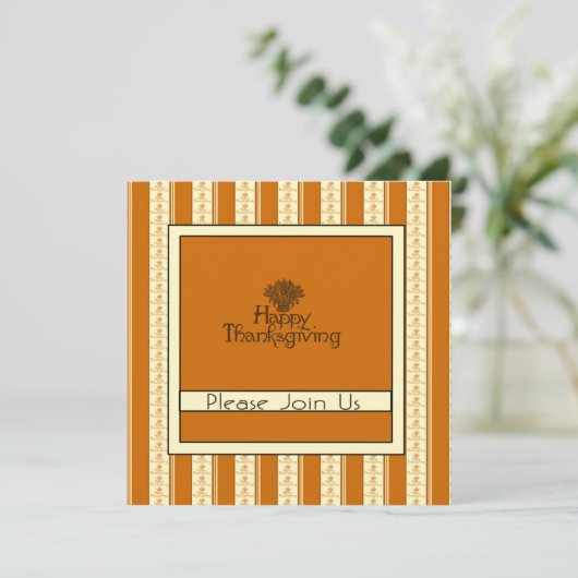 Dîner d'action de grâces Invitation (Debout devant)