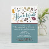 Dîner d'action de grâces Invitation (Debout devant)