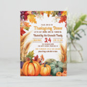 Dîner d'action de grâces Invitation (Debout devant)