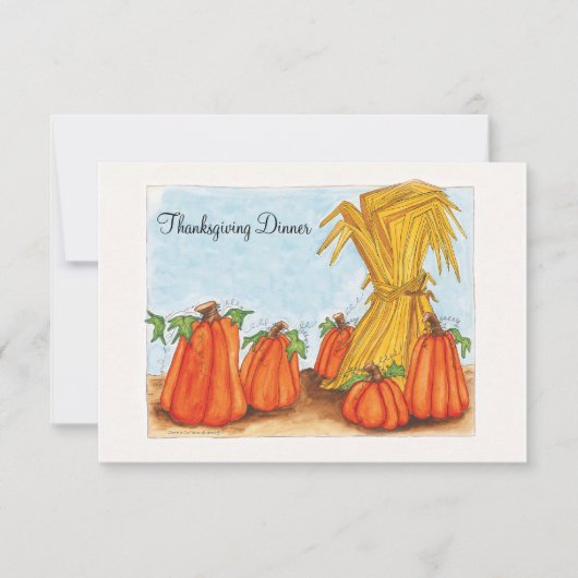 Dîner d'action de grâces Invitation (Devant)