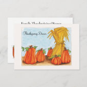 Dîner d'action de grâces Invitation (Devant / Derrière)