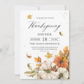 Dîner d'action de grâces Invitation à thème Citrou (Devant)