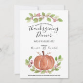 Dîner d'action de grâces Invitation - Chic et rust (Devant)