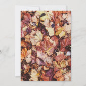 Dîner d'action de grâces Invitation - Feuilles d'a (Dos)