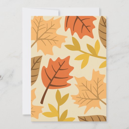 Dîner d'action de grâces Invitation, Invitation de (Dos)