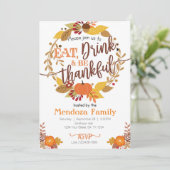 Dîner d'action de grâces Invitation, Invitation de (Debout devant)