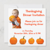 Dîner d'action de grâces Invitations bébé et Citro (Devant)