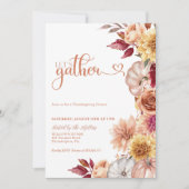 Dîner d'action de grâces Invitations Pompikns et f (Devant)