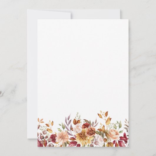 Dîner d'action de grâces Invitations Pompikns et f (Dos)