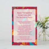 Dîner d'action de grâces Menu Keepsaké Maroon (Debout devant)