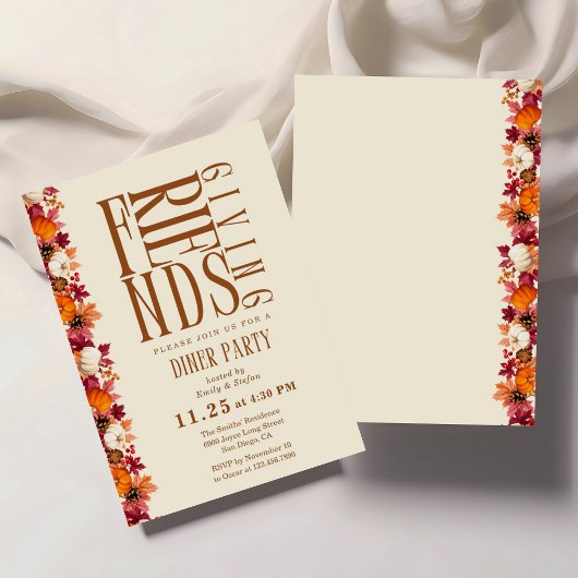 Dîner d'action moderne Invitation florale