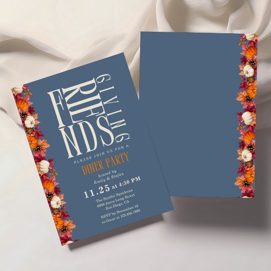 Dîner d'action moderne Invitation florale