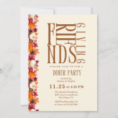 Dîner d'action moderne Invitation florale (Devant)
