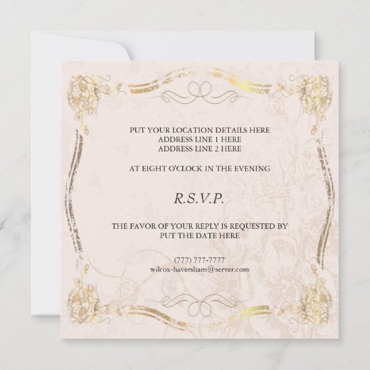 Dîner & Dance Party Invitation (Dos)