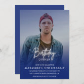 Dîner d'anniversaire 44e invitation Photo Hommes (Devant / Derrière)