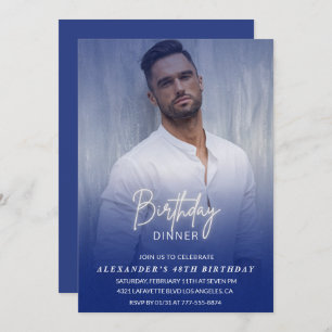Dîner d'anniversaire 48e invitation Photo Hommes