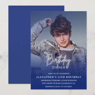 Dîner d'anniversaire Invitation 22e anniversaire P