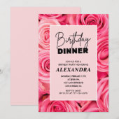 Dîner d'anniversaire invitations pour 37e annivers (Devant / Derrière)