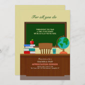 Dîner d'appréciation du professeur Invitation (Devant / Derrière)