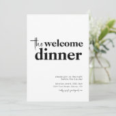 Dîner de bienvenue Invitation (Debout devant)
