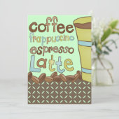 Dîner de café Invitations de douche nuptiale (Debout devant)