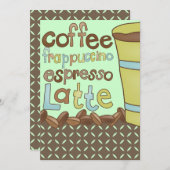 Dîner de café Invitations de douche nuptiale (Devant / Derrière)