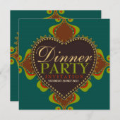 Dîner de déesse bohème Invitations de fête d'anniv (Devant / Derrière)