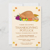 Dîner de dinde | Invitation au potluck de Thanksgi (Devant)