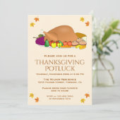 Dîner de dinde | Invitation au potluck de Thanksgi (Debout devant)