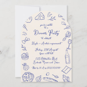 Dîner de fête Arch Invitation Côte Amalfi