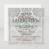 Dîner de fête de Noël Invitation (Devant / Derrière)