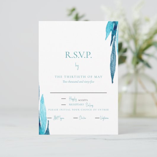 Dîner de feuillage turquoise RSVP (Debout devant)