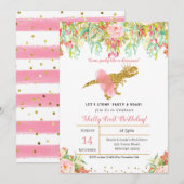 DÎNER DE FILLE 1ER ANNIVERSAIRE Invitation (Devant / Derrière)