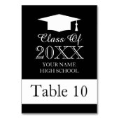 Diner de fin d'études fête carte de numéro de tabl (Dos)