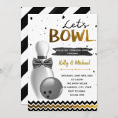 Dîner de la répétition de bowling invitation (Devant / Derrière)