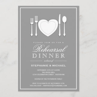 Dîner de la répétition de l'ambiance Invitation de