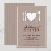 Dîner de la répétition de l'ambiance Invitation de (Devant / Derrière)