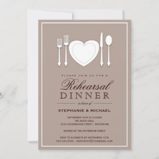 Dîner de la répétition de l'ambiance Invitation de