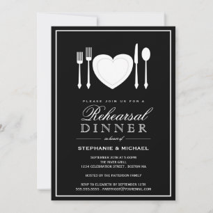 Dîner de la répétition de l'ambiance Invitation de