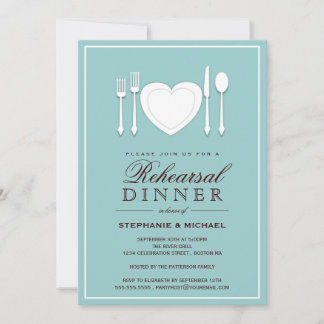 Dîner de la répétition de l'ambiance Invitation de