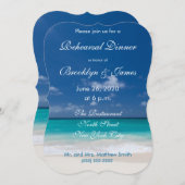 Dîner de mariage de Blue Beach Invitations (Devant / Derrière)