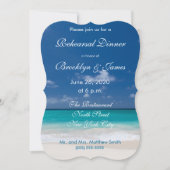 Dîner de mariage de Blue Beach Invitations (Devant)